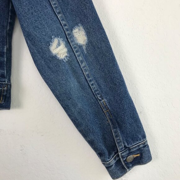 Furst of a Kind Vintage Distressed Trucker Style Denim Jacket - Size Small - Picture 6 of 14